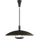 Wendell LED 21.5 inch Black / Brass / Black Pendant Ceiling Light